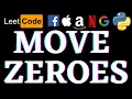 Move Zeroes Leetcode Python Solution Python