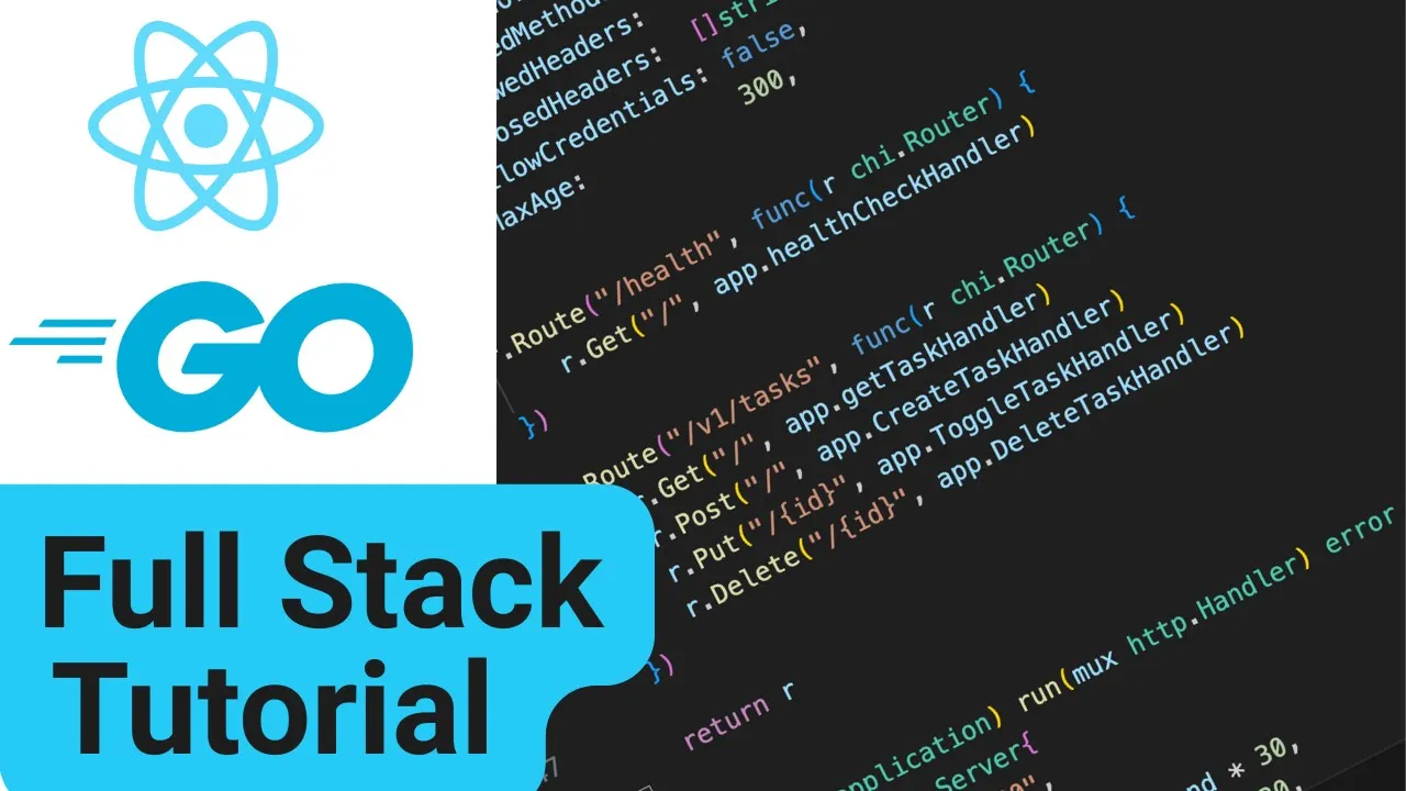 Full Stack Tutorial | Task App - Golang (Chi Router) + React)