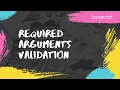 Required Argument Validation in Javascript