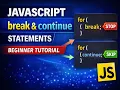 34 JavaScript break continue Statements Beginner Tutorial