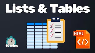 HTML Lists Tables Tutorial