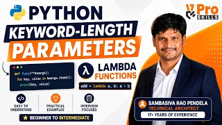 Python Keyword Arguments kwargs Lambda Functions Python Functions Tutorial for Beginners