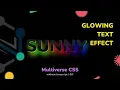 Tutorial Glowing Text Effect Multiverse CSS without Javascript GIF SUNNY