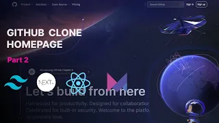 Build GitHub Homepage Clone Using NextJs and Tailwind CSS Part 2 Hero Section Next Js Project
