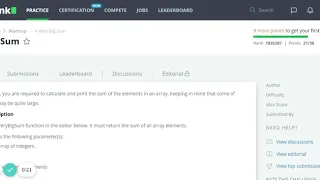 A Very Big Sum HackerRank Java Code