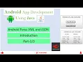 Android Parse XML and JSON - Android App Development Android studio tutorial VTU MAD Lab