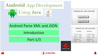 Android Parse XML and JSON - Android App Development Android studio tutorial VTU MAD Lab