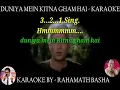 Lagu Duniya mein Kitna Gam hai lyrics karaoke scrolling Mohammad Aziz