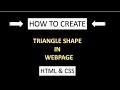 How To Make Triangle Shape Using HTML And CSS Clip-Path Smartcode India