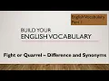 English Vocabulary - Learn English words Fight or Quarrel