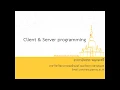 Lecture 8 Java Networking - 01 Client and Server Programming