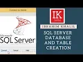 SQL Server Database and Table Creation IK SOFTBD