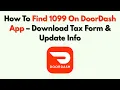 How To Find 1099 On DoorDash App - Download Tax Form Update Info