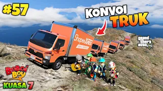 GTA 5 MOD BOBOIBOY KUASA 5 KONVOI TRUK SHOPEE KE GUNUNG TERTINGGI