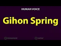 How to Pronounce Gihon Spring