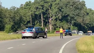 Raw of wreck scene on U S Highway 301