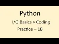 Coding Practice - 1B Basics Python NxtWave CCBP