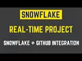 Snowflake and GitHub Integration Snowflake Real-time Project Hands-On Tutorial