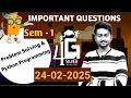Problem Solving and Python Programming Important Questions 24th Feb 2025 Batch GE3151 4G Silver