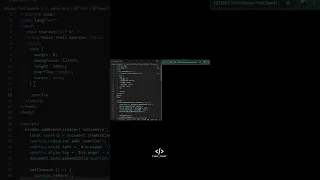 Mouse Trail Sparkle HTML CSS JS Magical Cursor Effect Shorts