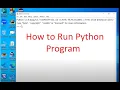 Python5 Basics - How to run python code modes of running python code