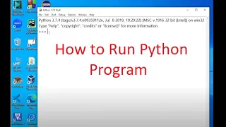 Python5 Basics - How to run python code modes of running python code