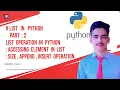 Python Programming List In Python Part 2 Operation On List Easy Methods