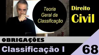 Direito Civil - Aula #68 - Classificação I - Teoria Geral da Classificação (É isso!)