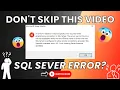 How to solve SQL SERVER ERROR DataBase is not showing in Visual Studio Solve in 2 STEPS