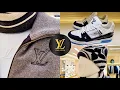 NEW at men s LV WITH PRICES LV TRAINER SKATE CLASSIC SNEAKER LV VICHY DAMIER SCARF