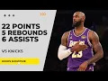 LeBron James 22 Points 6 Assists 5 Rebs vs Knicks I 25-26 NBA Season