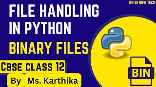 CBSE CLASS 12 Computer Science File Handling Binary Files with Example Programs Part 2 Tamil