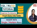 10 - INSERT Command in SQL Insert Data into Tables Insert Rows DML Command