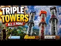 Hersheypark Triple Towers POV 4K All 3 Drop Towers Queue Test Seat