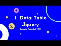 1 Datatable plugin using jQuery How to install datatable Bangla tutorial 2021