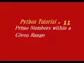 Python Program To Print All Prime Numbers In An Interval