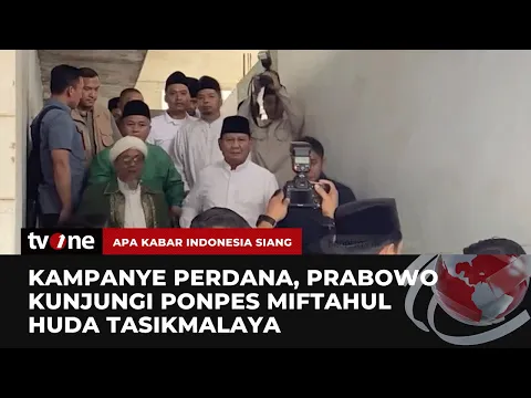 Prabowo Dikerubungi Santri Ponpes Miftahul Huda Tasikmalaya