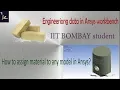 Engineering data in Ansys workbench How to assign material to any model in Ansys