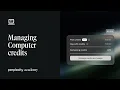 Managing Computer credits Perplexity Academy