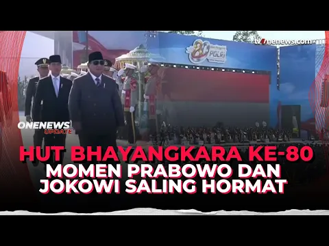 Saat Prabowo Beri Hormat ke Jokowi di HUT Bhayangkara ke 80
