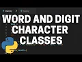 The Word and Digit Character Classes in Regular Expressions - Regular Expression Tutorial