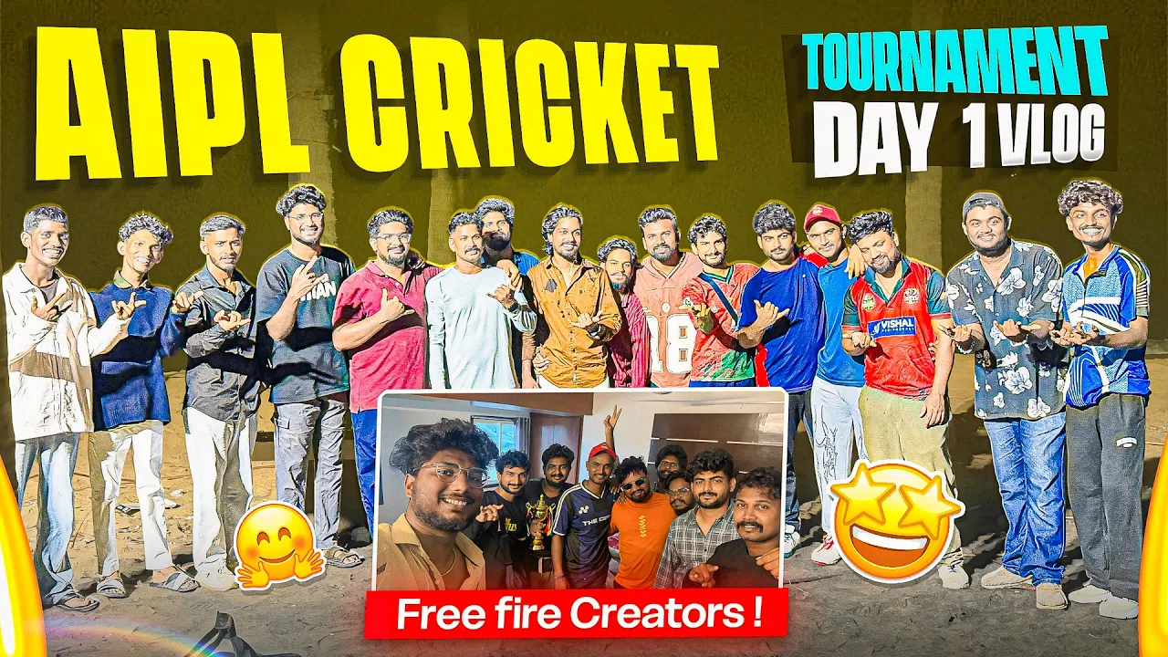 Andhra influencers premier league 🔥 Ff creators playing cricket 🕺awee watch tell end ❤️✅