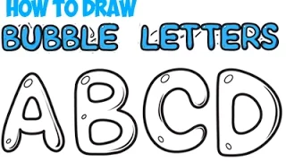 How to Draw Bubble Letters for Beginners A-Z Easy for Kids Step by Step Tutorial Simple