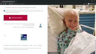 Donating to St Jude Children s Research Hospital