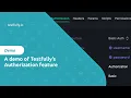 A demo of Testfully s Authorization feature