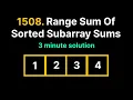 1508 Range Sum of Sorted Subarray Sums Leetcode Badge