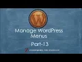 Manage WordPress Menu in Bangla Basic WP tutorial - Part13