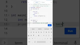 c program to find factorial of a given number using recursion