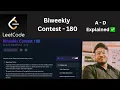 Leetcode Biweekly - 180 A