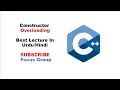 What is Constructor Overloading C Lecture 8 in